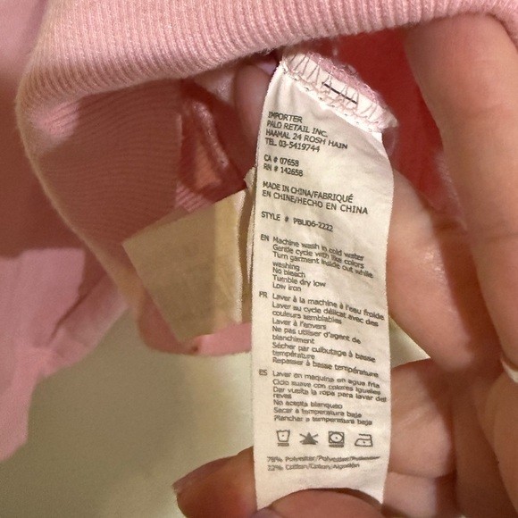 Playboy Pink Cropped Hoodie - Picture 6 of 6